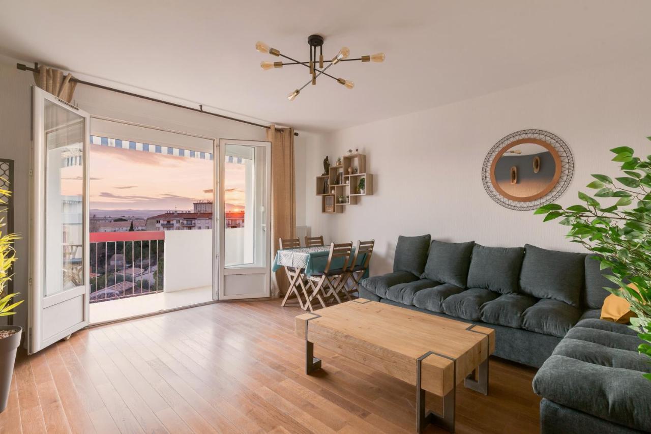 T4 82M2 - Ideal Location Moyenne Duree, 3 Chambres, Parking, Coucher De Soleil Montpellier Kültér fotó
